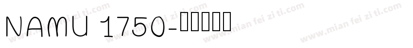 NAMU 1750字体转换